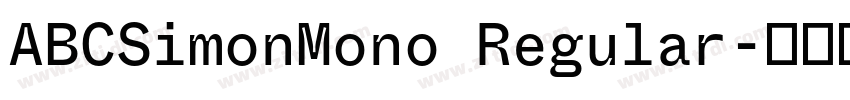 ABCSimonMono Regular字体转换